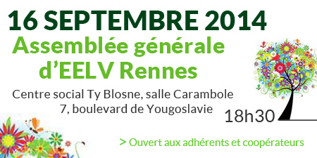 16 septembre : assemblée générale d’EELV Rennes 🗓