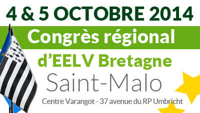 4 et 5 octobre : Congrès régional d’EELV Bretagne 🗓